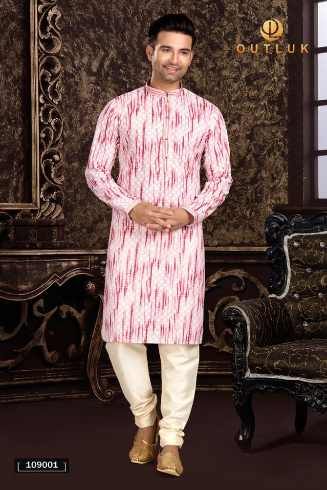 Outluk Designer Festive Wear Mens Kurta Pajama Wholesale Market In Surat
